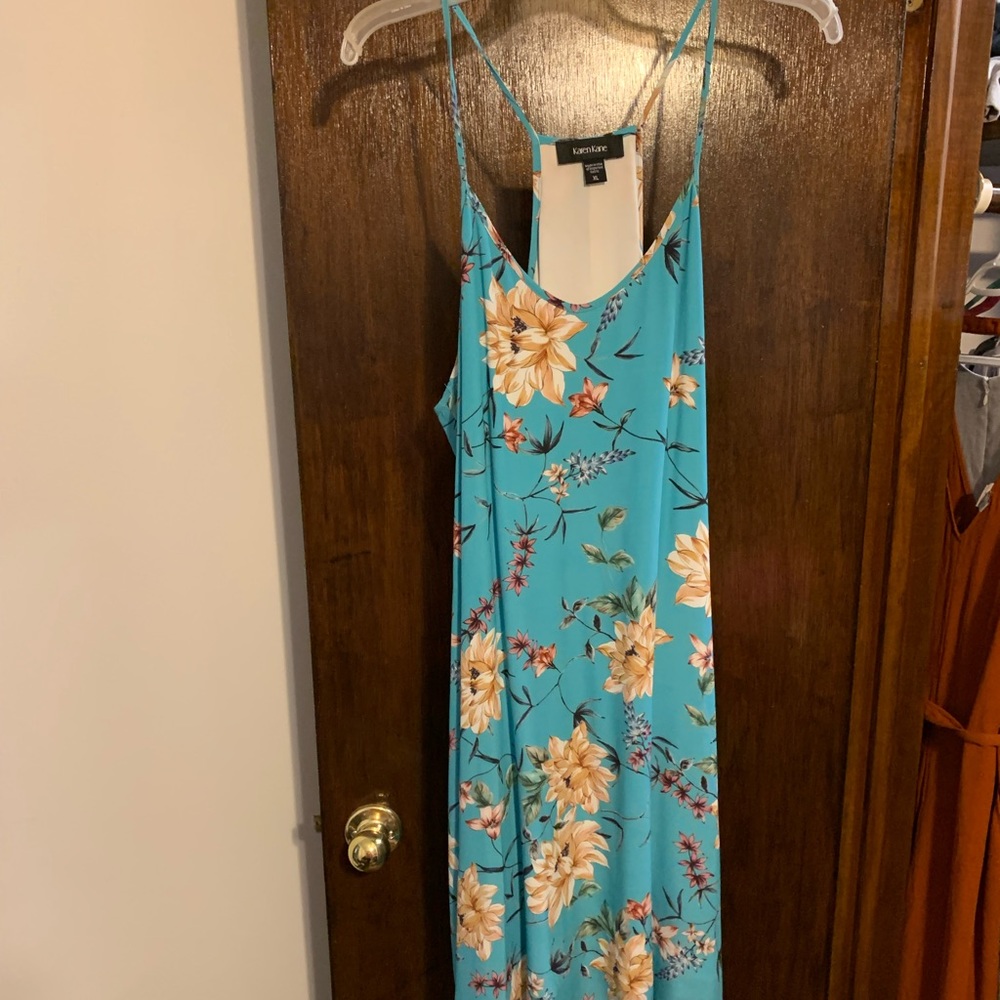 Blue floral dress